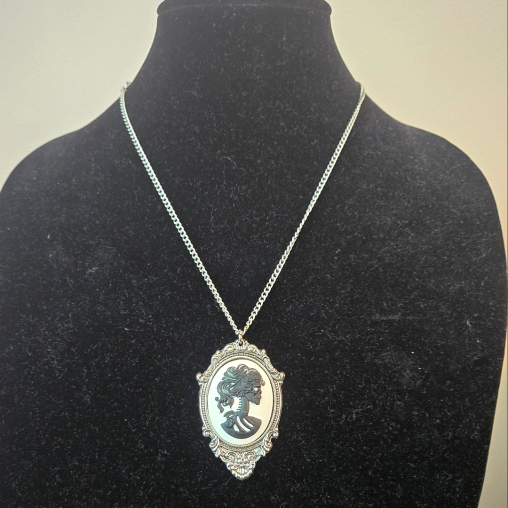 Skeleton Cameo Necklace